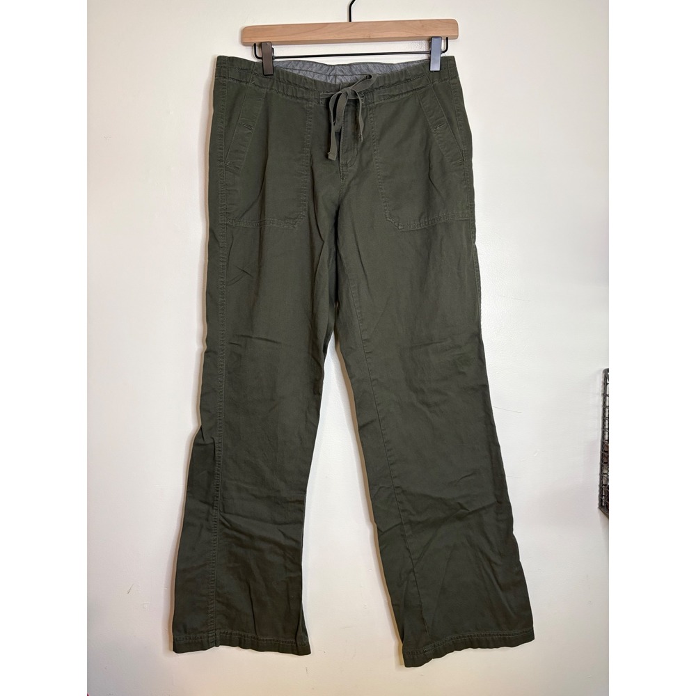 The North Face Womens Olive Green Organic Cotton Utility Drawstring Pants Size 8